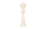 Phillips Collection King Chess Sculpture, Cast Stone White, Small Off White Accent