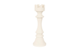 Phillips Collection Rook Chess Sculpture, Cast Stone White, Small Off White Accent