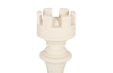 Phillips Collection Rook Chess Sculpture, Cast Stone White, Small Off White Accent