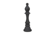 Phillips Collection Bishop Chess Sculpture, Cast Stone Black, Small Black Accent