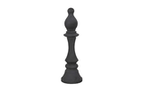 Phillips Collection Bishop Chess Sculpture, Cast Stone Black, Small Black Accent