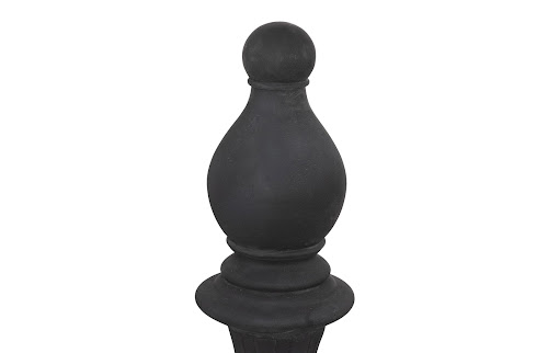 Phillips Collection Bishop Chess Sculpture, Cast Stone Black, Small Black Accent