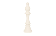 Phillips Collection Bishop Chess Sculpture, Cast Stone White, Small Off White Accent