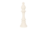 Phillips Collection Bishop Chess Sculpture, Cast Stone White, Small Off White Accent