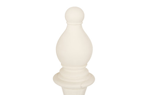 Phillips Collection Bishop Chess Sculpture, Cast Stone White, Small Off White Accent