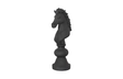 Phillips Collection Knight Chess Sculpture, Cast Stone Black, Small Black Accent