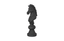 Phillips Collection Knight Chess Sculpture, Cast Stone Black, Small Black Accent