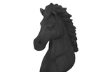 Phillips Collection Knight Chess Sculpture, Cast Stone Black, Small Black Accent