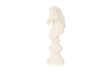 Phillips Collection Knight Chess Sculpture, Cast Stone White, Small Off White Accent