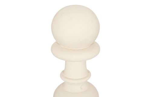 Phillips Collection Pawn Chess Sculpture, Cast Stone White, Small Off White Accent