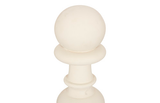 Phillips Collection Pawn Chess Sculpture, Cast Stone White, Small Off White Accent
