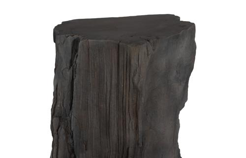 Phillips Collection Stratified Cast Stone Pedestal Painted Slate Accent
