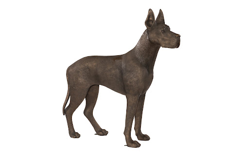 Phillips Collection Great Dane Standing Bronze Accent