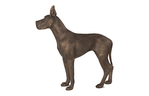 Phillips Collection Great Dane Standing Bronze Accent