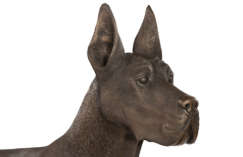 Phillips Collection Great Dane Standing Bronze Accent