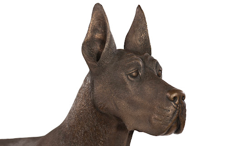 Phillips Collection Great Dane Standing Bronze Accent