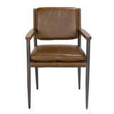 NOIR Wooster Dining Chair with Arms Brown