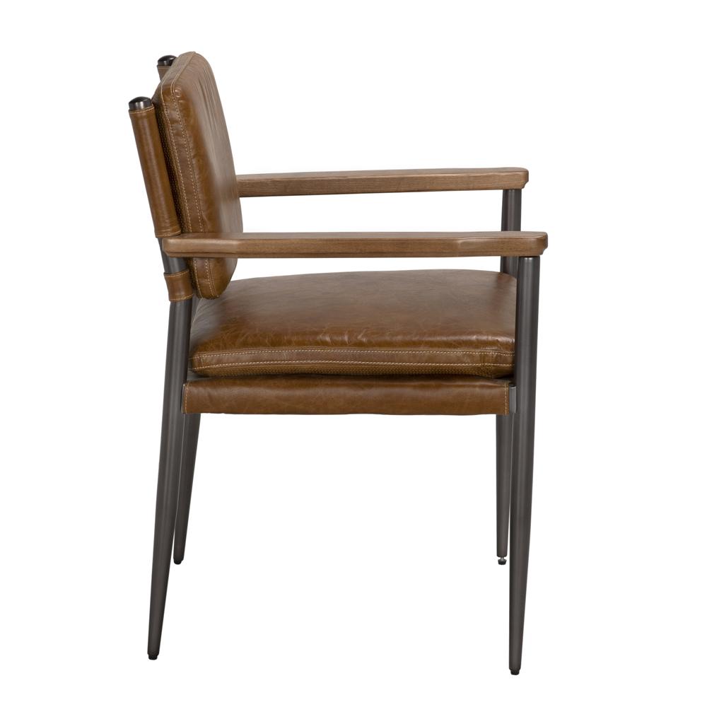 NOIR Wooster Dining Chair with Arms Brown