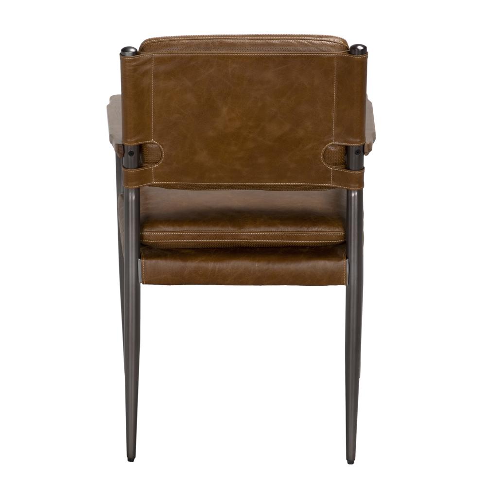 NOIR Wooster Dining Chair with Arms Brown