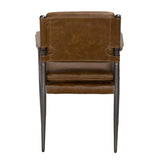 NOIR Wooster Dining Chair with Arms Brown