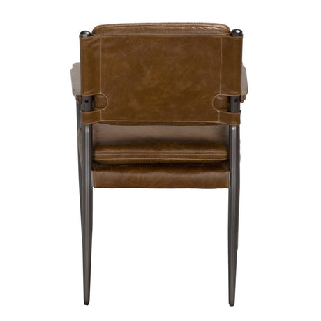 NOIR Wooster Dining Chair with Arms Brown