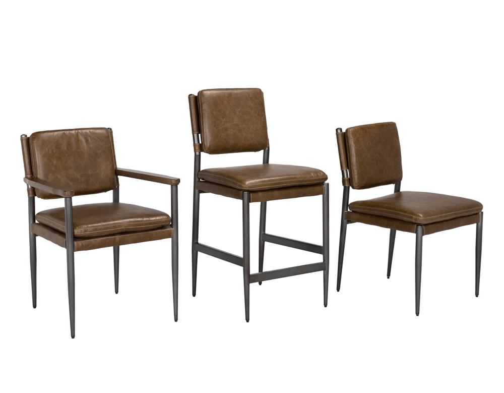 NOIR Wooster Dining Chair with Arms Brown