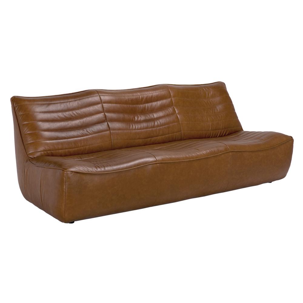 NOIR Mcclain 3 Seater Roche Tan Leather
