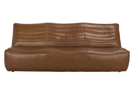 NOIR Mcclain 3 Seater Roche Tan Leather