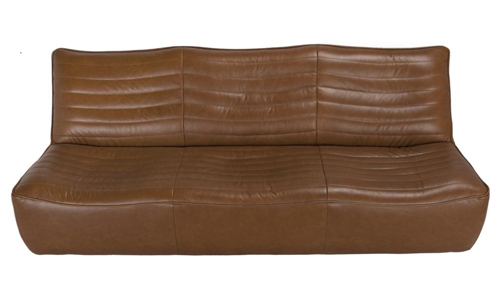 NOIR Mcclain 3 Seater Roche Tan Leather