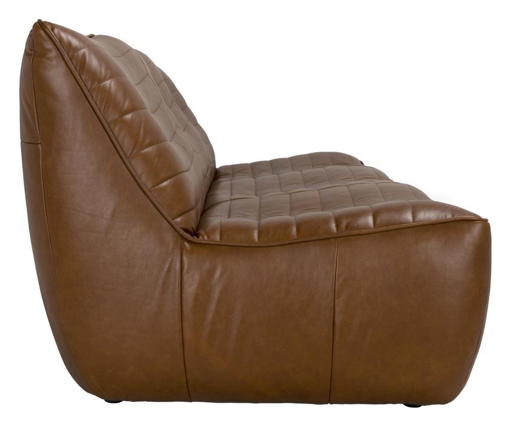 NOIR Mcclain 3 Seater Roche Tan Leather