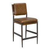 NOIR Wooster Counter Chair Cuba Brown Leather