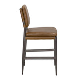 NOIR Wooster Counter Chair Cuba Brown Leather