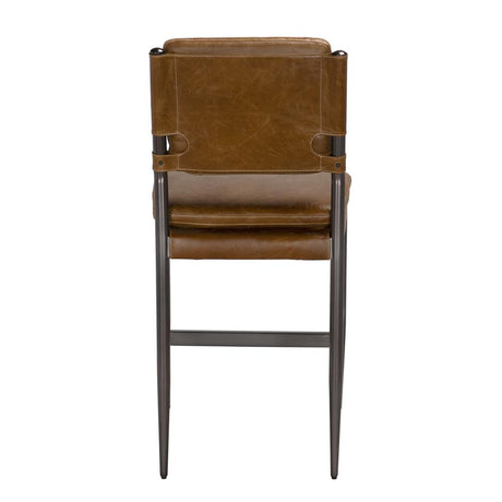 NOIR Wooster Counter Chair Cuba Brown Leather