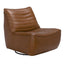 NOIR Mcclain Swivel Single Sofa Roche Tan Leather