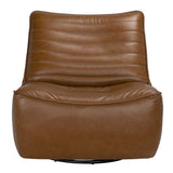 NOIR Mcclain Swivel Single Sofa Roche Tan Leather