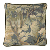 Schumacher Vert & Eucalyptus 16" x 16" Flemish Tapestry Pillow
