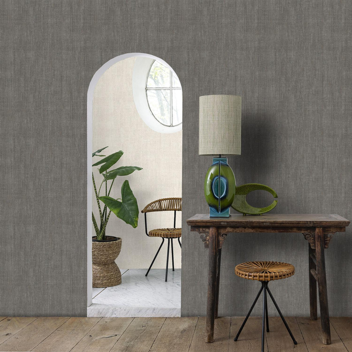 Veer Decor Allure Texture Graphite Wallpaper