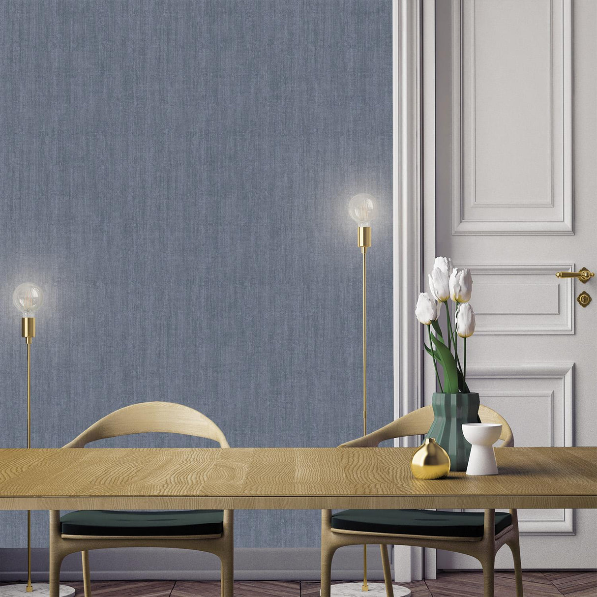Veer Decor Allure Texture Dark Blue Wallpaper