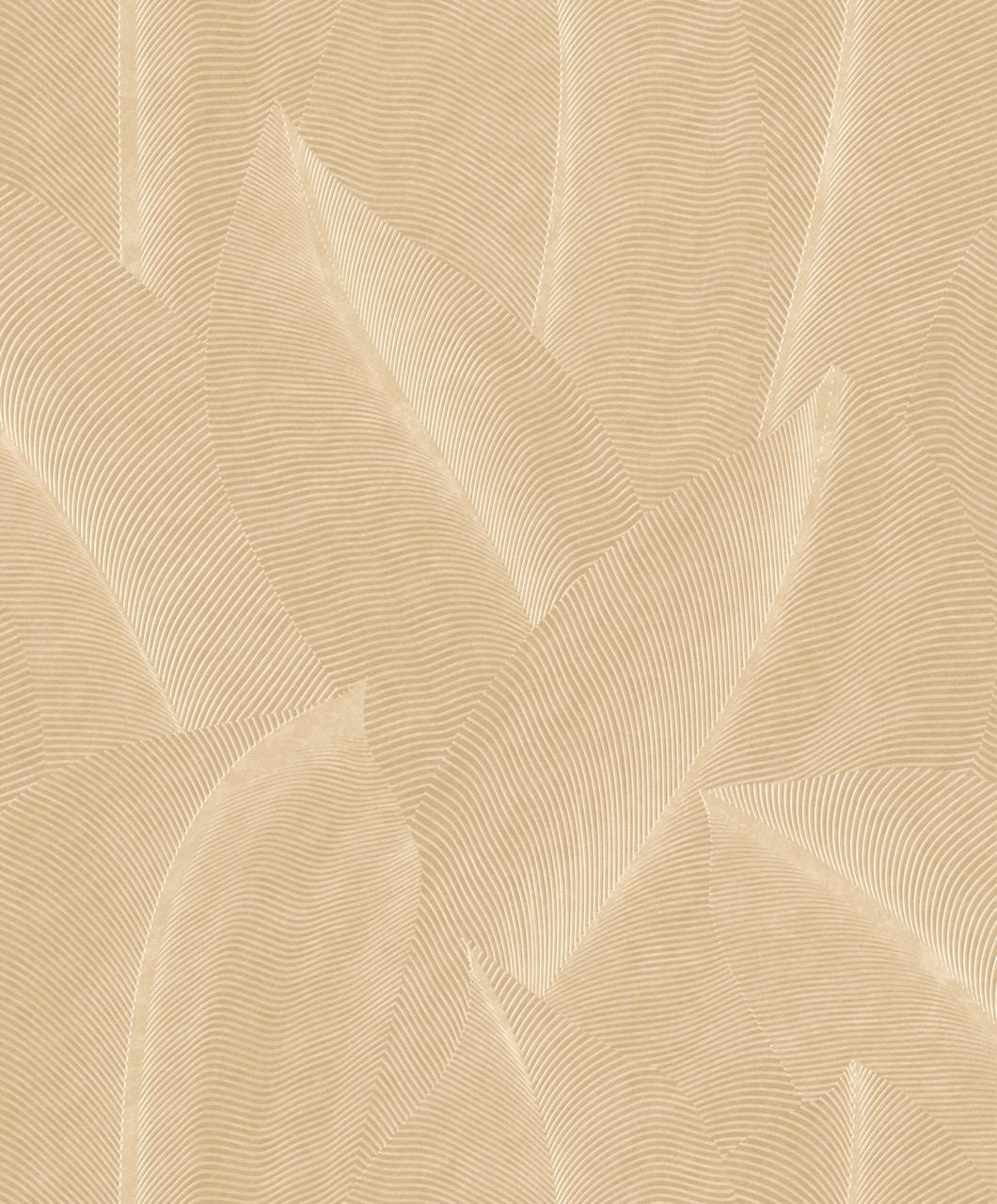 Veer Decor Allure Leaf Beige Wallpaper