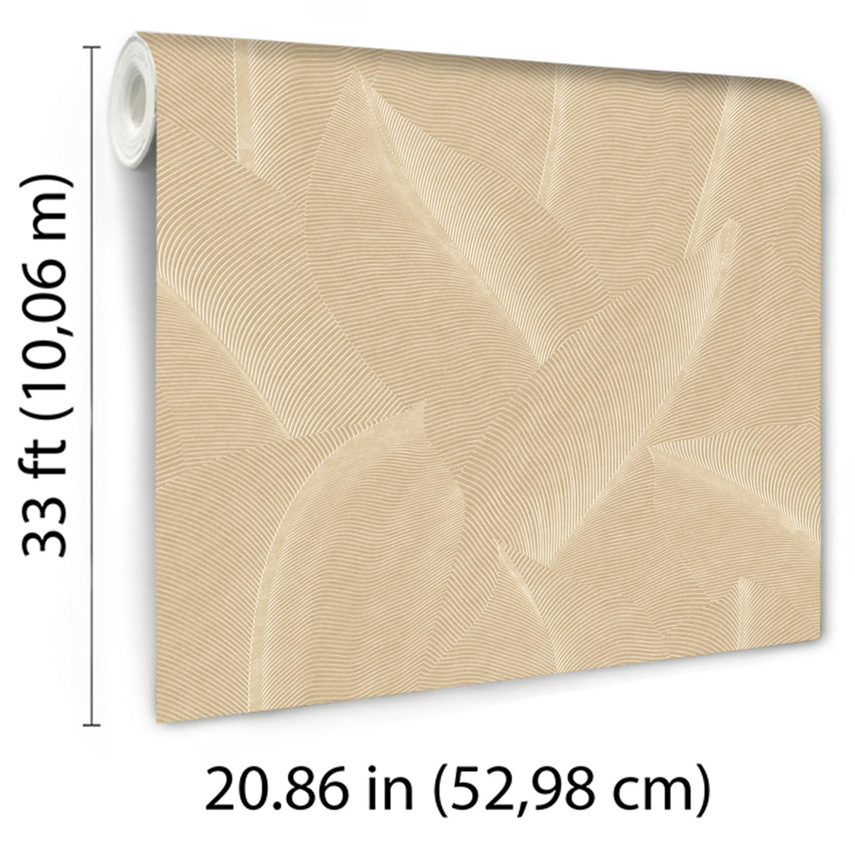 Veer Decor Allure Leaf Beige Wallpaper