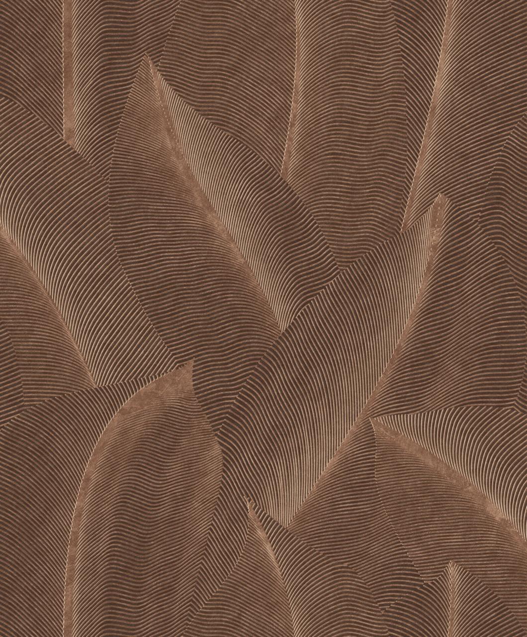 Veer Decor Allure Leaf Brown Wallpaper