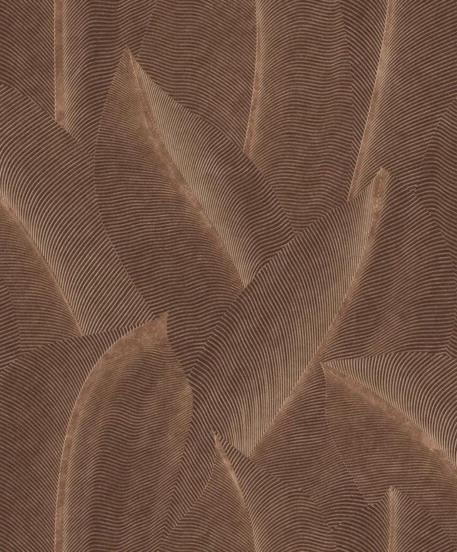 Veer Decor Allure Leaf Brown Wallpaper