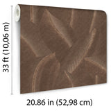 Veer Decor Allure Leaf Brown Wallpaper