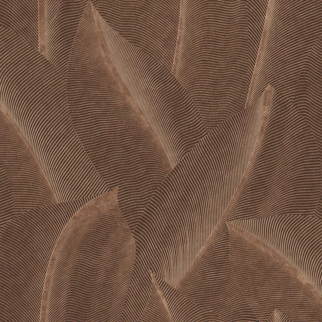 Veer Decor Allure Leaf Brown Wallpaper