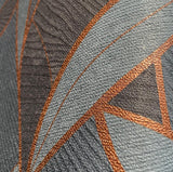 Veer Decor Carved Leaf Dark Blue Wallpaper