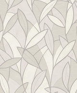 Veer Decor Carved Leaf White Wallpaper