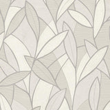 Veer Decor Carved Leaf White Wallpaper