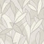 Veer Decor Carved Leaf White Wallpaper