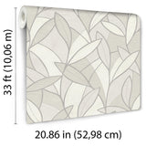 Veer Decor Carved Leaf White Wallpaper