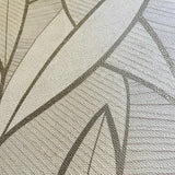 Veer Decor Carved Leaf White Wallpaper
